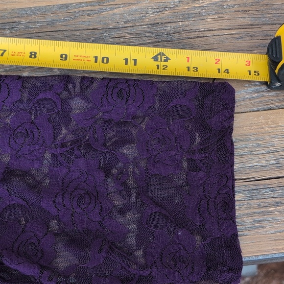 Purple Floral Lace Midi Dress Whimsigoth Dark Romantic Plus Size 20 - Picture 15 of 15